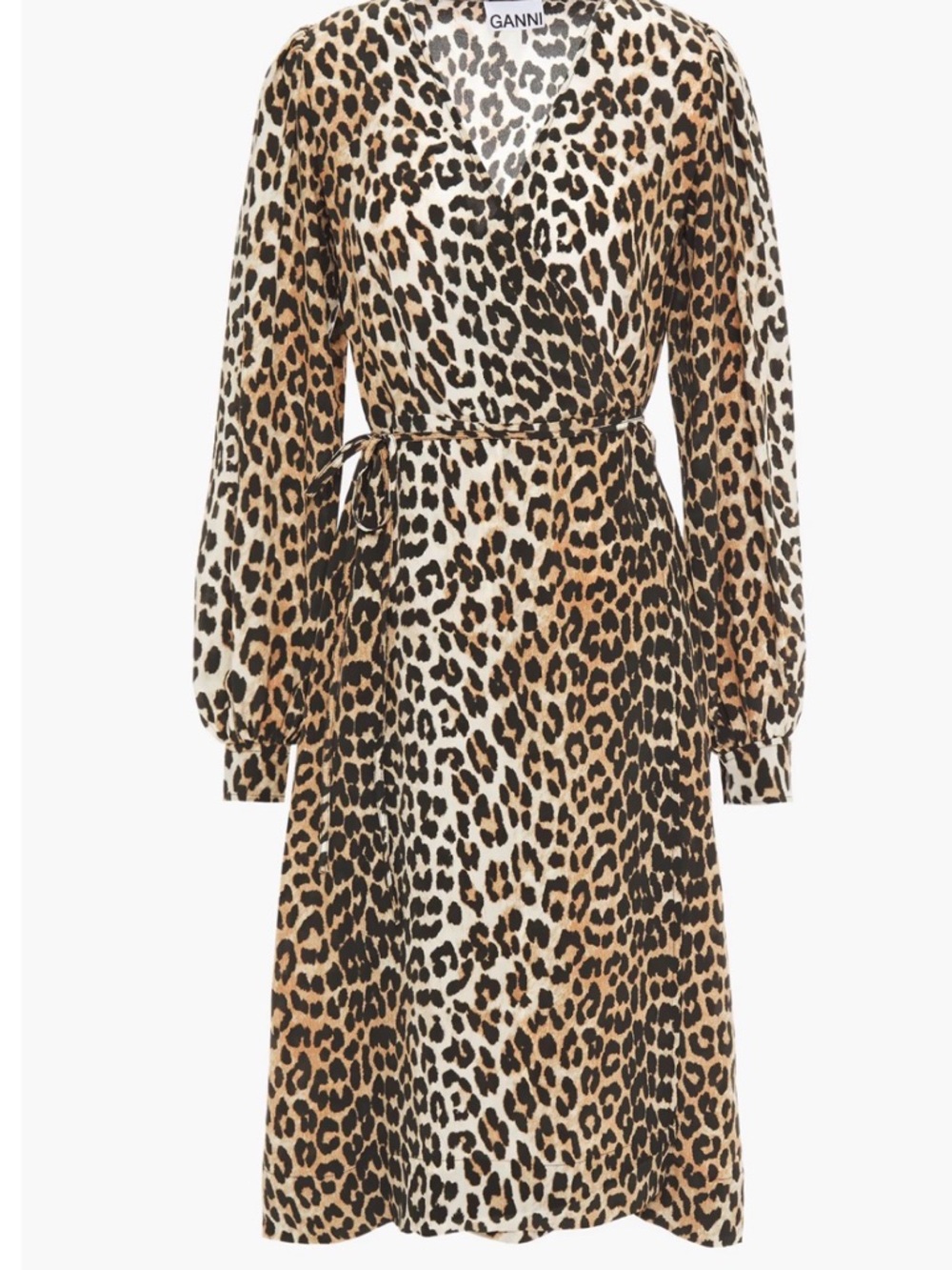 GANNI Leopard Print silk and viscose blend NWT